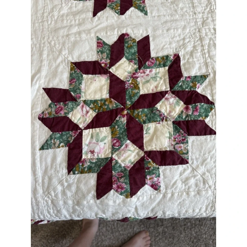 Vintage Quilt Bedspread King 82 X 93